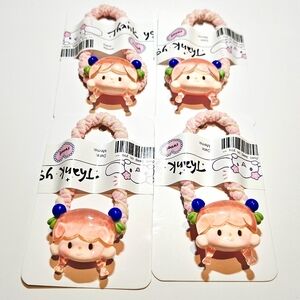 Sweet Style Hair Ties Set – Cute Girl Collection (4 Ties/ Set)